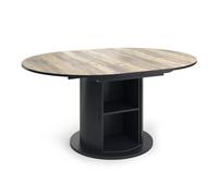 Vicco Mesa de Comedor Tavero, Roble rústico/Negro, 160 x cm Extensible