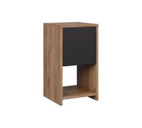 Vicco Mesilla de Noche EVO, Roble Dorado/Antracita, 30 x 55 cm | con 3 cajones, apto para colocar libros, lámparas y objetos de uso cotidiano