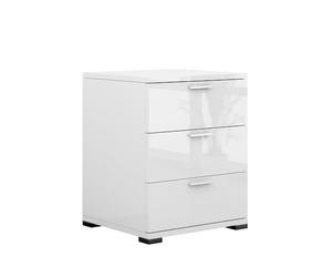 Vicco Mesilla de Noche Marseille, Blanco Alto Brillo, 46.2 x 60 cm, Apto para Colocar Objetos cotidianos y lámparas