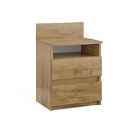 Vicco Mesilla de Noche Monty, Roble Dorado, 39.6 x 59.1 cm, para Guardar Objetos cotidianos en el Dormitorio
