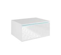 Vicco Mesilla de Noche Samira, Blanco, 49 x 23 cm con iluminación LED