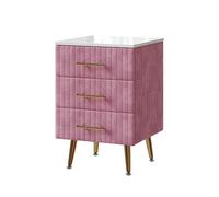 Vicco Mesilla de Noche Velia, Rosa, 41 x 62 cm | con 3 cajones, para guardar objetos cotidianos en el dormitorio