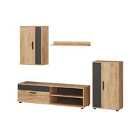 Vicco Mueble Alto Berno, Roble Dorado/Antracita