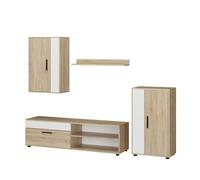 Vicco Mueble Alto Berno, Sonoma/Blanco, Juego de 4