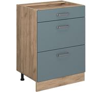 Vicco Mueble bajo de cocina con cajones, sin encimera gris azulado 60x81,6cm