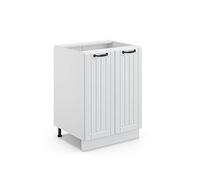 Vicco Mueble bajo de Cocina Fame-Line, Blanco casa de Campo, 60 cm
