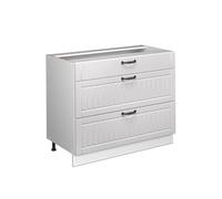 Vicco Mueble bajo de Cocina Fame-Line Blanco casa de Campo/Blanco 100 cm