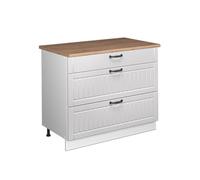 Vicco Mueble bajo de Cocina Fame-Line Blanco casa de Campo/Blanco 100 cm