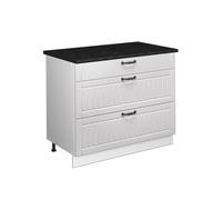 Vicco Mueble bajo de Cocina Fame-Line Blanco casa de Campo/Blanco 100 cm