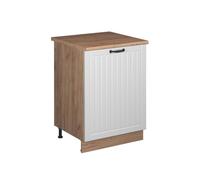 Vicco Mueble bajo de Cocina Fame-Line Blanco casa de Campo/Roble 60 cm