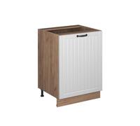 Vicco Mueble bajo de Cocina Fame-Line Blanco casa de Campo/Roble 60 cm