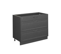 Vicco Mueble bajo de Cocina Fame-Line, Gris Oscuro/Antracita, 100 cm