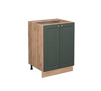 Vicco Mueble bajo de Cocina Fame-Line, Verde Dorado Casa de Campo, 60 cm