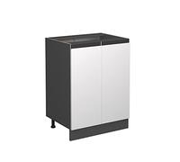 Vicco Mueble bajo de Cocina R-Line, Blanco, 60 cm En Forma de J, sin encimera, para combinación Libre Dentro de Sistemas de Cocina modulares