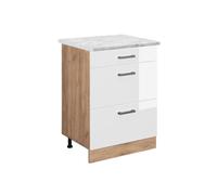 Vicco Mueble bajo de Cocina R-Line, Blanco Alto Brillo, 60 cm