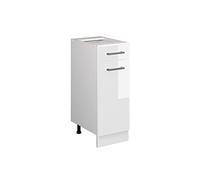 Vicco Mueble bajo de Cocina R-Line, Blanco Alto Brillo/Blanco, 30 cm sin encimera