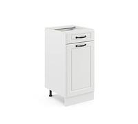 Vicco Mueble bajo de Cocina R-Line, Blanco casa de Campo, 40 cm sin encimera, para combinación Libre Dentro de Sistemas de Cocina modulares