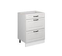 Vicco Mueble bajo de Cocina R-Line, Blanco casa de Campo, 60 cm con cajones, sin encimera, para combinación Libre Dentro de Sistemas de Cocina modulares