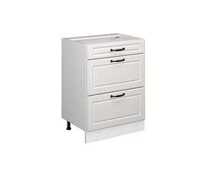 Vicco Mueble bajo de Cocina R-Line, Blanco casa de Campo, 60 cm con cajones, sin encimera, para combinación Libre Dentro de Sistemas de Cocina modulares