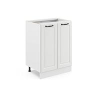 Vicco Mueble bajo de Cocina R-Line, Blanco casa de Campo/Blanco, 60 cm sin encimera