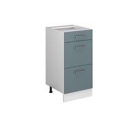 Vicco Mueble bajo de Cocina R-Line, Gris Azulado, 40 cm con cajones, sin encimera, para combinación Libre Dentro de Sistemas de Cocina modulares