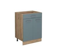 Vicco Mueble bajo de Cocina R-Line, Gris Azulado, 60 cm