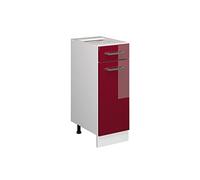 Vicco Mueble bajo de Cocina R-Line, Rojo de Alto Brillo, 30 cm