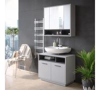 Vicco Mueble bajo Lavabo Beatrice, Gris/Antracita, 80 x 64 cm