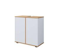 Vicco Mueble bajo Lavabo Didi, Blanco/Artesano, 60 x 62 cm con 2 Puertas, para Guardar artículos de baño y Productos de Cuidado Personal