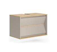 Vicco Mueble bajo Lavabo Edelin, Cachemira, 80 x 50 cm | con 2 cajones, para montaje en pared y apto para sifones estándar