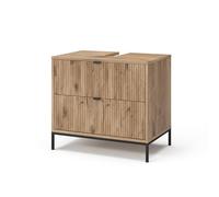 Vicco Mueble bajo Lavabo Eliza, Roble Vikingo, 70 x 63 cm con 2 cajones extraíbles