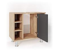 Vicco Mueble bajo Lavabo Fynn, Antracita/Roble Dorado, 60 x 54 cm
