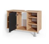 Vicco Mueble bajo Lavabo Fynn, Antracita/Roble Dorado, 80 x 54 cm