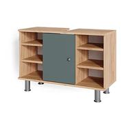 Vicco Mueble bajo Lavabo Fynn, Verde/Roble Dorado, 80 x 54 cm