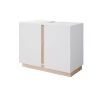 Vicco Mueble bajo Lavabo Gloria, Blanco, 70.4 x 55.5 cm con 2 Puertas, con Recorte para sifón y combinable con la Serie Gloria