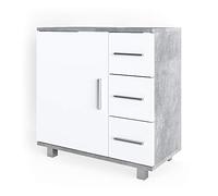 Vicco Mueble bajo Lavabo Ilias, Hormigón/Blanco, 60 x 60.8 cm