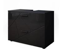 Vicco Mueble bajo Lavabo Irma, Antracita Alto Brillo, 80 x 58.6 cm, Apto para instalación sobre el sifón con Aberturas de ventilación