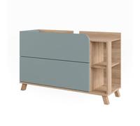 Vicco Mueble bajo Lavabo Karen, Sonoma/Azul, 100 x 65 cm
