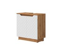 Vicco Mueble bajo Lavabo Lotta, Blanco, 59.8 x 62.1 cm con 2 Puertas, Apto para Colocar sobre lavabos estándar