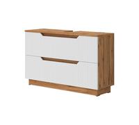 Vicco Mueble bajo Lavabo Lotta, Blanco, 99.4 x 62.5 cm con 2 cajones, para almacenar artículos de baño Debajo del Lavabo
