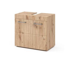 Vicco Mueble bajo Lavabo Luna, Roble Wotan, 60 x 56 cm | para montaje en pared, combinable con otros muebles Luna