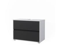 Vicco Mueble bajo Lavabo Maltin, Blanco/Antracita, 80.2 x 58.2 cm con Dos Grandes cajones, con Hueco para sifón y solución de Almacenamiento para baño