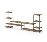 Vicco Mueble bajo para TV Fyrk, Madera Antigua, 226 x 93 cm, con estantes Abiertos para almacenar Dispositivos Multimedia