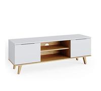 Vicco Mueble bajo para TV Nautica, Blanco/Sonoma, 138 x 49 cm