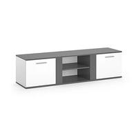 Vicco Mueble bajo para TV Novelli, Antracita/Blanco, 40 x 41 cm