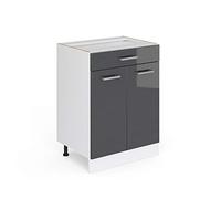 Vicco Mueble bajo Universal R-Line, Antracita Alto Brillo, 60 cm