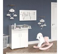 Vicco Mueble cambiador bebé "Lena", Blanco, 75 x 100 cm | convertible en cómoda normal después de la etapa de cambio de pañales