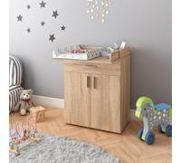 Vicco Mueble cambiador bebé "Lena", Sonoma, 75 x 100 cm | convertible en cómoda normal después de la etapa de cambio de pañales