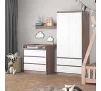 Vicco Mueble Cambiador Emma, Sonoma/Blanco, 80 x 87 cm, Convertible en cómoda sin Cambiador