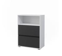 Vicco Mueble de baño Maltin, Blanco, 60.2 x 78 cm con Dos cajones Grandes, con Hueco para sifón y solución de Almacenamiento para baño